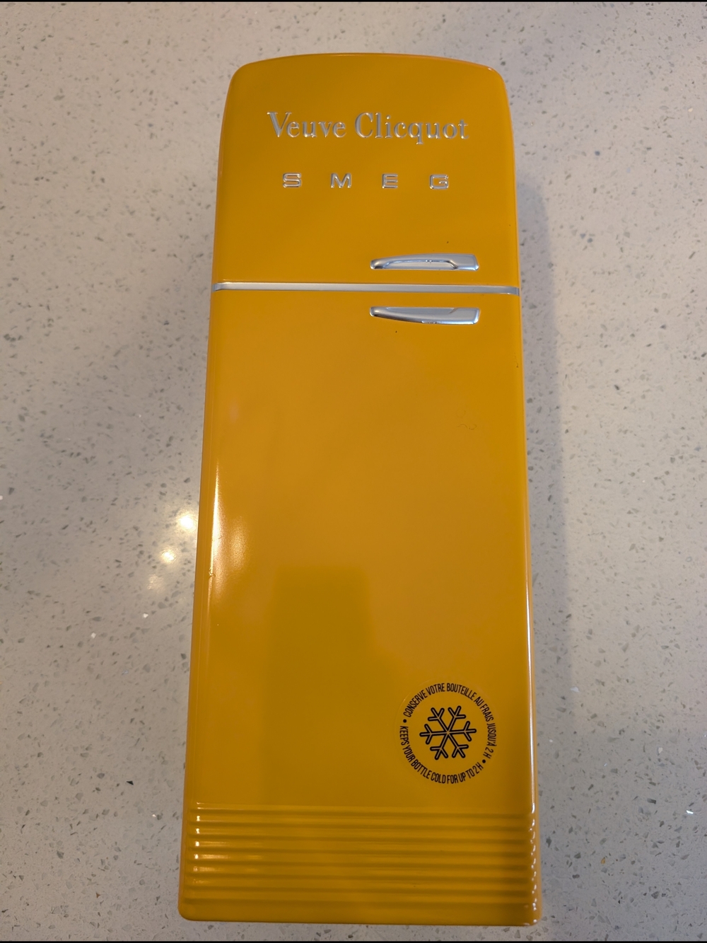 Veuve Clicquot x SMEG Yellow Mini Fridge Bottle Chiller